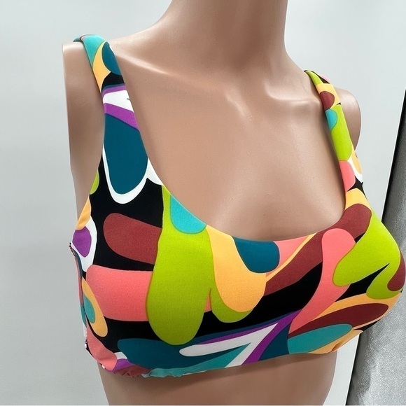 Time & Tru Multicolored Bikini Top Size S NWT - Picture 3 of 8
